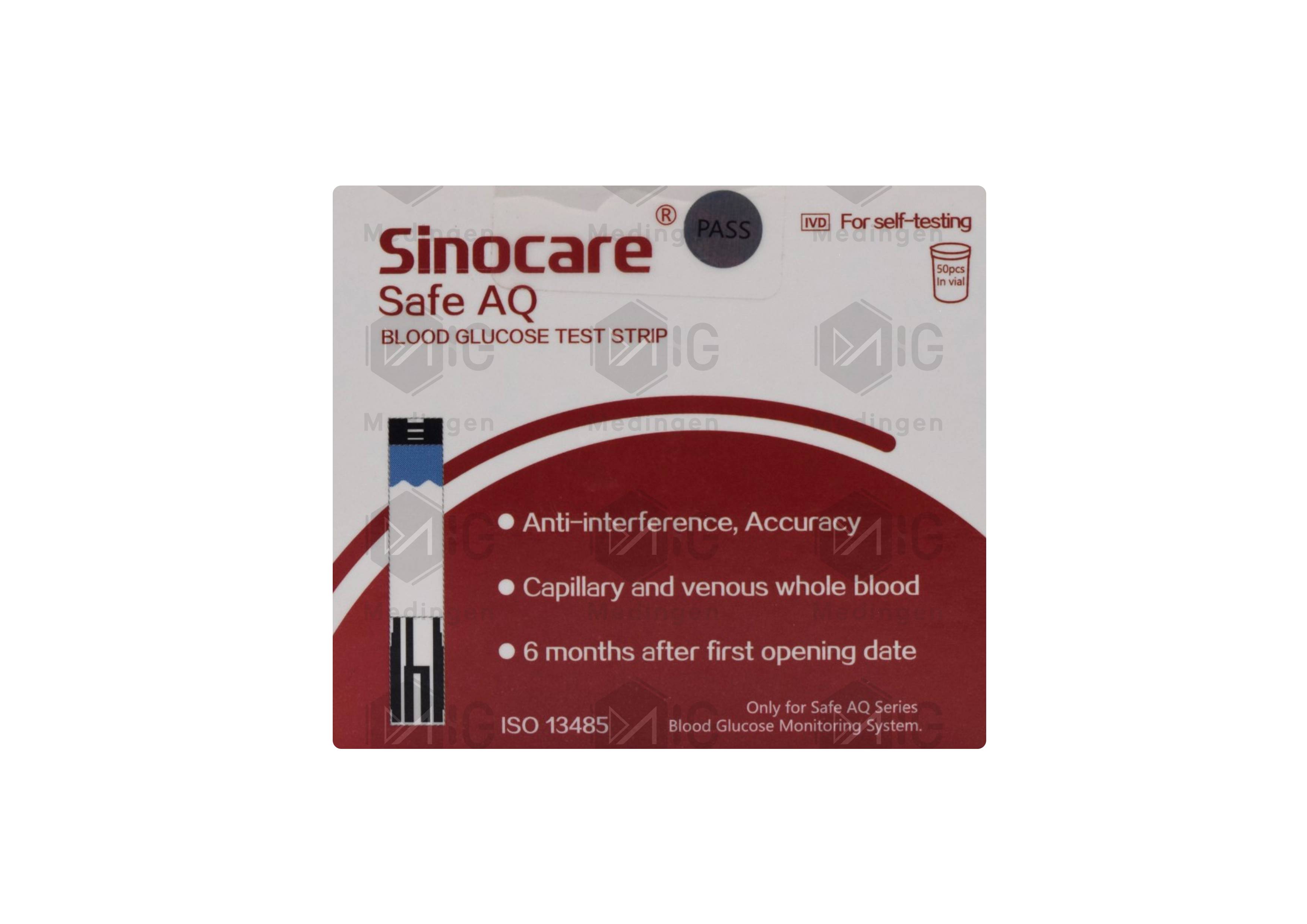 SINOCARE SAFE AQ BLOOD GLUCOSE TEST STRIP
